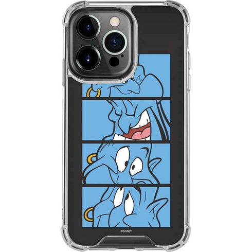 Disney Aladdin Genie Faces Grid iPhone 14 Pro Clear Case